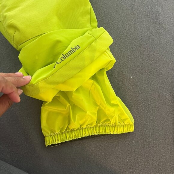 Columbia Bugaboo Youth Snow Pants M (10/12) Neon Green Omni-Tech Waterproof –NEW - Picture 4 of 13